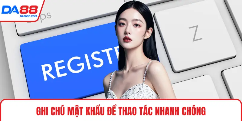 Ghi chú mật khẩu để thao tác nhanh chóng